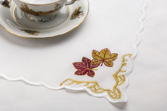 Скатертина ХОРС-М тканинна з вишивкою + 12 серветок «Чайний набір» 150х230см (276-17)