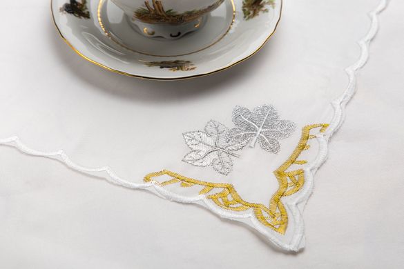 Скатертина ХОРС-М тканинна з вишивкою + 12 серветок «Чайний набір» 150х230см (276-18)